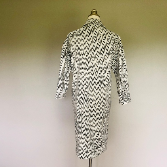 Coat MAX AND CO Black and White Small Cotton Blend - Picture 4 of 9